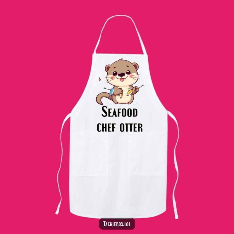 Funny Otter Apron: Playful Kitchen Wear & Humorous Gift