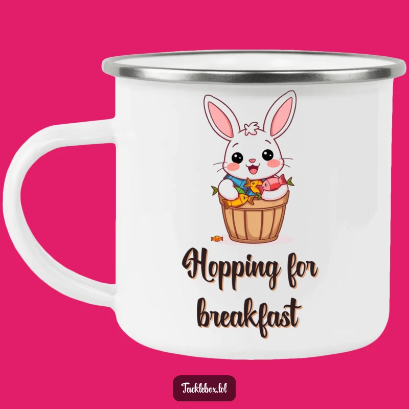 Funny Bunny Fishing Camping Mug - Hilarious Companion for Cheerful Adventures!