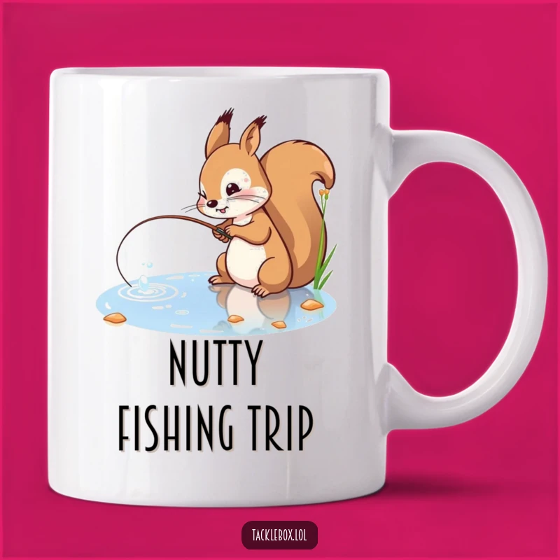 Funny Squirrel Fishing Mug - Hilarious Angler's Choice Gift!