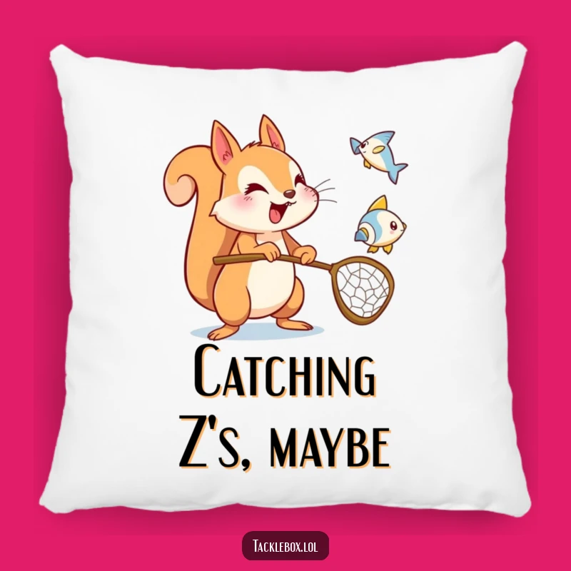 Funny Squirrel Pillow: Cozy Comfort with Energetic Art Gift