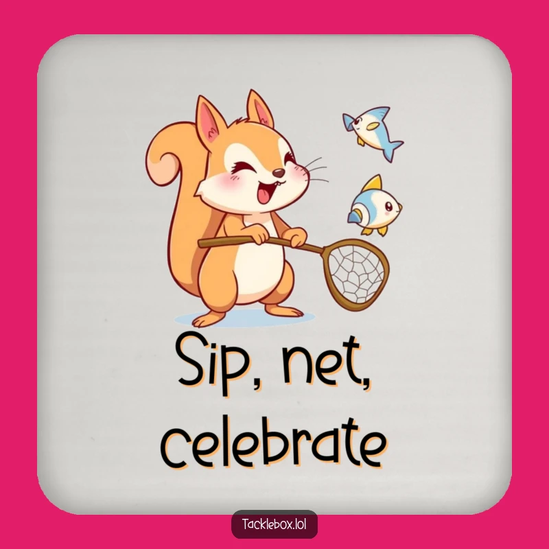 Funny Squirrel Coaster: Protect Surfaces with Energetic Art