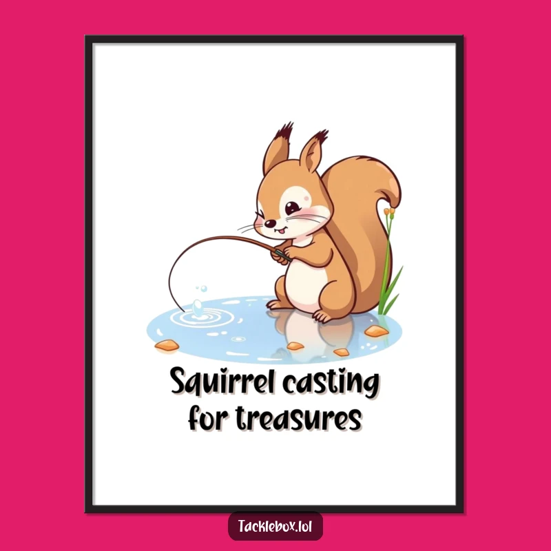 Funny Free Printable Squirrel Wall Art: Determined Fisher Downloadable Decor