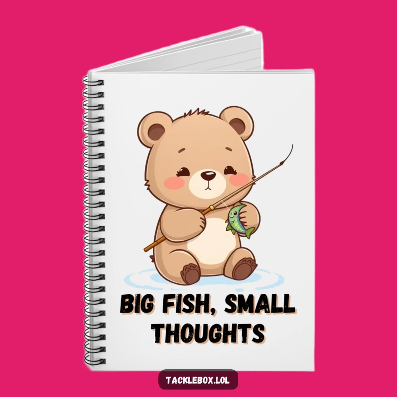 Funny Bear Cub Notebook: Cute Fishing Journal & Gift